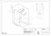 Balneo Ścianka prysznicowa Beira 80 x 200 cm transparentna 8 mm czarna K0101010110-4